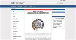 Desktop Screenshot of petsdirectories.net